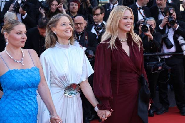 78eme Festival International du Film de Cannes Montée des marches du film Vie Privée 78th Cannes Film Festival Red carpet of the film Vie privee Sophie Guillemin, Jodie Foster and Virginie Efira 444802 2025 05 20 Cannes France  Copyright: xIsabellexVautierx xStarfacex STAR_444802_047