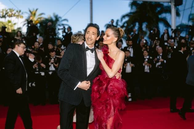 78eme Festival International du Film de Cannes Montée des marches du film Vie Privée 78th International Cannes Film Festival Red carpet for Vie Privée movie 444803 2025 05 20 Alpes Maritimes Cannes France Brody, Adrien Chapman, Georgina  Copyright: xTerencexBaelenx STAR_444803_049