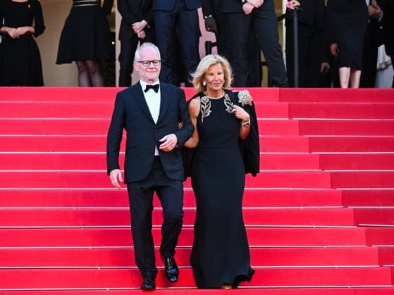 Cannes, Italy: Cannes, 78th Cannes Film Festival 2025 - Evening 8 - Red Carpet of the film Vie Privee (A Private Life) In the photo: Thierry FrÃ maux Iris Knobloch Cannes Italy  - ZUMAp169 20250520_zea_p169_1401 Copyright: xManuelexMangiarottix