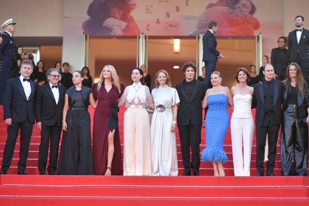 Cannes Vie Privee Premiere AM Vincent Lacoste, Virginie Efira, Rebecca Zlotowski, Jodie Foster, Daniel Auteuil, Luana Bajrami attending the Vie Privee Premiere in Cannes, France on May 20, 2025 as part of the 78th Cannes Film Festival. Photo by Aurore Marechal ABACAPRESS.COM Cannes France  Copyright: xMarechalxAurore ABACAx