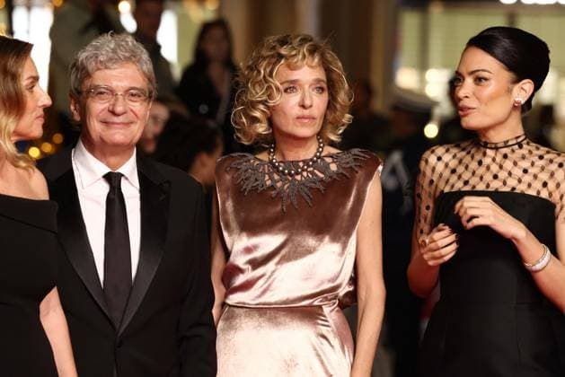 Cannes - Fuori Screening JD Mario Martone, Valeria Golino, Elodie Di Patrizi during the Fuori red carpet at the 78th annual Cannes Film Festival at Palais des Festivals on May 20, 2025 in Cannes, France. Photo by Jerome Domine ABACAPRESS.COM Cannes France  Copyright: xDominexJerome ABACAx