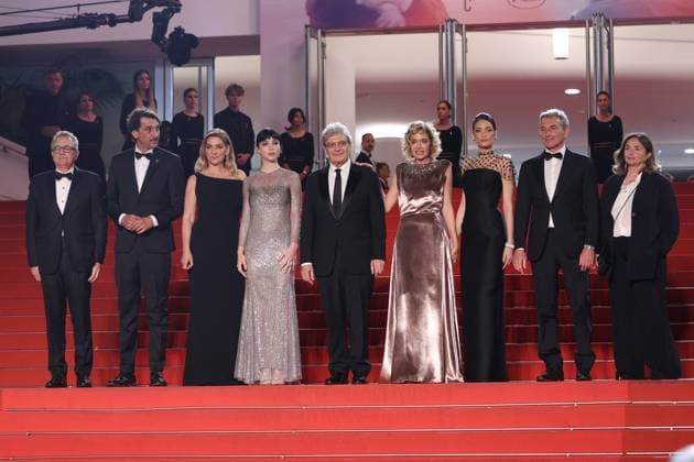 Cannes - Fuori Screening JD Paolo Del Brocco, Corrado Fortuna, Maya Rose Binard, Ippolita Di Majo, Mario Martone, Valeria Golino, Elodie Di Patrizi and Nicola Giuliano during the Fuori red carpet at the 78th annual Cannes Film Festival at Palais des Festivals on May 20, 2025 in Cannes, France. Photo by Jerome Domine ABACAPRESS.COM Cannes France  Copyright: xDominexJerome ABACAx