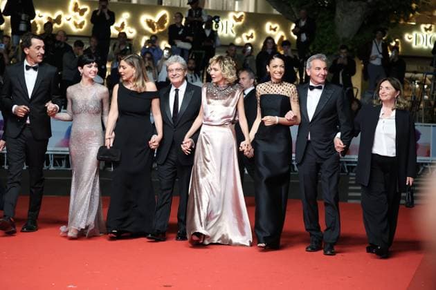 Vie PrivÃ e (A Private Life) Red Carpet at the 78th Annual Cannes Film Festival Paolo Del Brocco, Corrado Fortuna, Matilda De Angelis, Ippolita Di Majo, Mario Martone, Valeria Golino, Elodie Di Patrizi, Nicola Giuliano and Annamaria Morelli - Vie PrivÃ e (A Private Life) Red Carpet at the 78th Annual Cannes Film Festival in Cannes, France on May 20, 2025.  Copyright: x Chassery+Courdjix