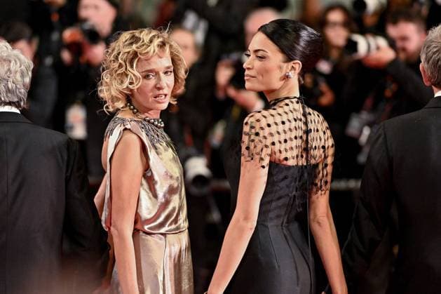 Cannes Fuori Screening JR Valeria Golino, Elodie Di Patrizi attending the screening of Fuori at 78th Cannes Film Festival in Cannes, France on May, 20, 2025. Photo by Julien Reynaud APS-Medias ABACAPRESS.COM Cannes France  Copyright: xReynaudxJulien APS-Medias ABACAx