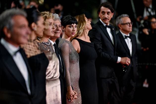 Cannes Fuori Screening JR Matilda De Angelis attending the screening of Fuori at 78th Cannes Film Festival in Cannes, France on May, 20, 2025. Photo by Julien Reynaud APS-Medias ABACAPRESS.COM Cannes France  Copyright: xReynaudxJulien APS-Medias ABACAx