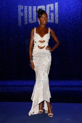 Cannes Fiuggi for One drop red carpet MP Leomie Anderson attends Fiuggi for One drop ahead the 78th annual Cannes Film Festival on May 20, 2025 in Cannes, France. Photo by Marco Piovanotto ABACAPRESS.COM  Copyright: xPiovanottoxMarco ABACAx