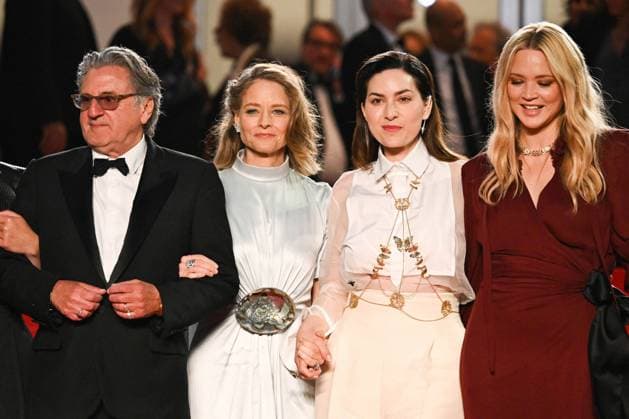 Cannes Exit Vie Privee Premiere AM Daniel Auteuil, Jodie Foster, Rebecca Zlotowski and Virginie Efira attending the Vie Privee Premiere in Cannes, France on May 20, 2025 as part of the 78th Cannes Film Festival. Photo by Aurore Marechal ABACAPRESS.COM Cannes France  Copyright: xMarechalxAurore ABACAx
