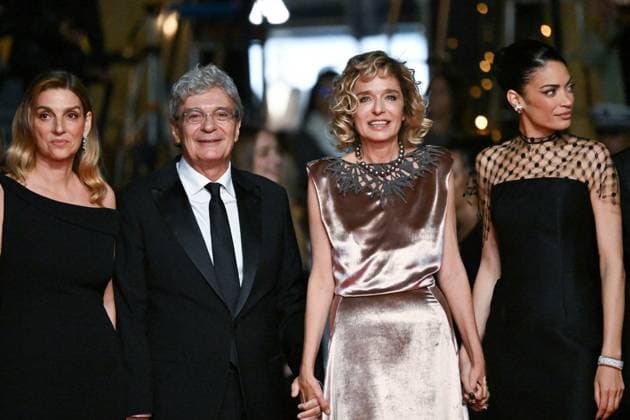 Cannes Fuori Premiere AM Ippolita Di Majo, Mario Martone, Valeria Golino and Elodie Di Patriziattending the Fuori Premiere in Cannes, France on May 20, 2025 as part of the 78th Cannes Film Festival. Photo by Aurore Marechal ABACAPRESS.COM Cannes France  Copyright: xMarechalxAurore ABACAx