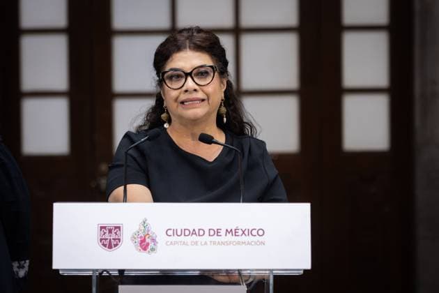 Mexiko, Mitarbeiter des Bürgermeisters von Mexiko-Stadt ermordet (250520) -- MEXICO CITY, May 20, 2025 -- Mexico City Mayor Clara Brugada speaks during a press conference in Mexico City, Mexico, on May 20, 2025. Two close collaborators of Mexico City Mayor Clara Brugada were murdered in an attack on Tuesday morning: her personal secretary Ximena Guzman and her adviser Jose Munoz. (Str Xinhua) MEXICO-MEXICO CITY-ATTACK-MURDER Stringer 