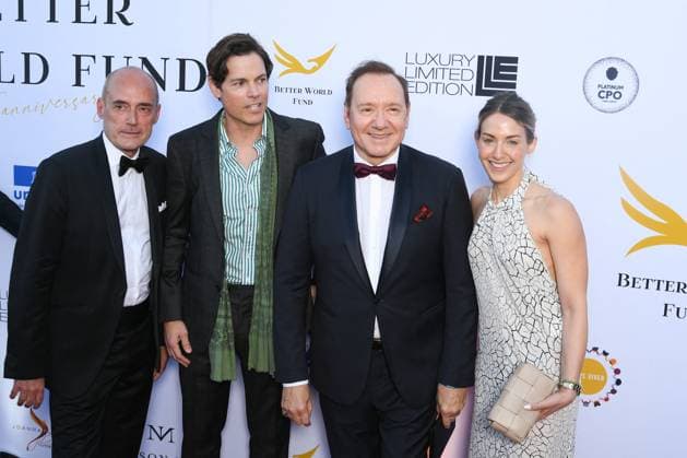 Better World Fund Gala Evening at the Carlton Hotel during the 78th Cannes International Film Festival Gilles Muzas, Kevin Spacey, Jaron Lowenstein and a guest Better World Fund Gala Evening at the Carlton Hotel during the 78th Cannes International Film Festival on May 20, 2025 Lionel Urman Bestimage Better World Fund Gala Evening at the Carlton Hotel during the 78th Cannes International Film Festival on May 20, 2025 Cannes France  Copyright: xLIONELxURMANxx xBESTIMAGExLIONELxURMANxx xBESTIMAGEx