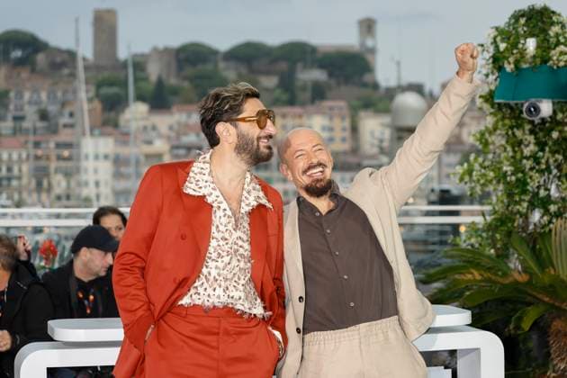 May 20, 2025, Cannes, France: Fares Fares and Tarik Saleh pose at the photocall of Eagles of the Republic during the 78th Cannes Film Festival at Palais des Festivals in Cannes, France, on 20 May 2025. Photo: Cannes France - ZUMAm179 20250520_zep_m179_045 Copyright: xAlecxMichaelx