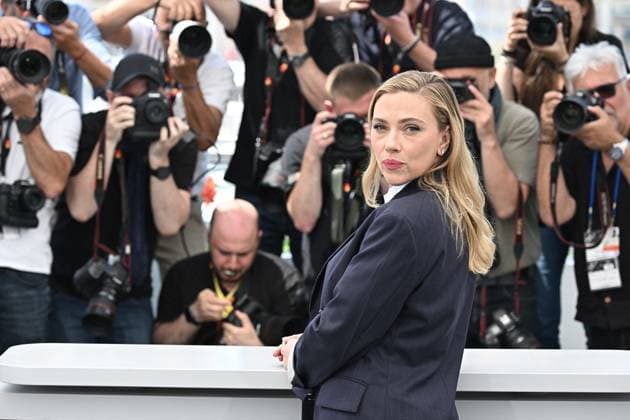 RECORD DATE NOT STATED Cannes Eleanor The Great Photocall Scarlett Johansson poses during the Eleanor The Great photocall at the 78th annual Cannes Film Festival at Palais des Festivals on May 21, 2025 in Cannes, France. Photo by David Niviere ABACAPRESS.COM Cannes France  Copyright: xNivierexDavid ABACAPRESS.COMx
