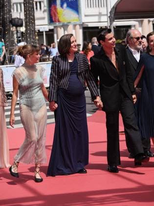 Cannes, 78th Cannes Film Festival 2025 - day 9 - red carpet of the film Romeria Cannes, 78th Cannes Film Festival 2025 - day 9 - red carpet of the film Romeria - In the photo: Llúcia Garcia, Carla Simón, Mitch Martín Cannes Italy  Copyright: xIPA ABACAx