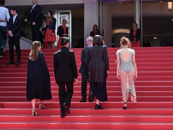 Cannes, 78th Cannes Film Festival 2025 - day 9 - red carpet of the film Romeria Cannes, 78th Cannes Film Festival 2025 - day 9 - red carpet of the film Romeria - In the photo: María Zamora, Mitch Martín, Carla Simón, Llúcia Garcia Cannes Italy  Copyright: xIPA ABACAx