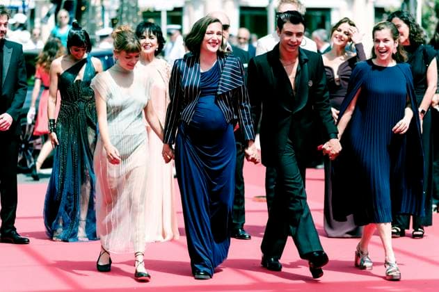 Llucia Garcia, Carla Simon, Mitch Martin and Maria Zamora at the premiere of the feature film Romeriua at the Festival de Cannes 2025 78 Cannes International Film Festival at the Palais des Festivals Cannes, 21 05 2025 Foto:xD.xBedrosianx xFuturexImagex romaria_5501