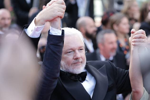 Picture taken on May 21, 2025 Julian Assange on the Red Carpet at the 78 Cannes Film Festival, France for the movie The History Of Sound