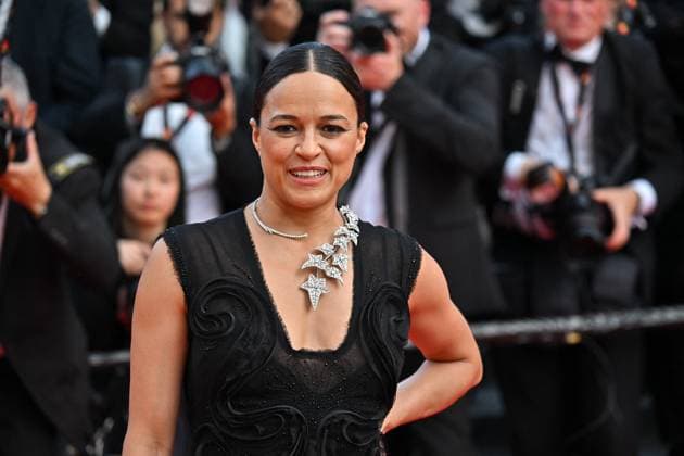 Cannes The History Of Sound Screening JR Michelle Rodriguez attending the screening of The History Of Sound at 78th Cannes Film Festival in Cannes, France on May, 13, 2025. Photo by Julien Reynaud APS-Medias ABACAPRESS.COM Cannes France  Copyright: xReynaudxJulien APS-Medias ABACAx