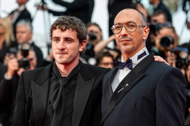 78eme Festival International du Film de Cannes Montée des marches du film The history of sound 78th International Cannes Film Festival Red carpet for The history of sound movie 444874 2025 05 21 Cannes France Mescal, Paul Hermanus, Oliver  Copyright: xEstellexCarlierx xStarfacex STAR_444874_061