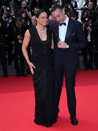 Cannes, France: Cannes, 78th Cannes Film Festival 2025 - Evening 9 - Red Carpet of the film The History of Sound In the photo: Michelle Rodriguez, Mohammed Al Turki Cannes France  - ZUMAp169 20250521_zea_p169_1585 Copyright: xTerenghi Ipax