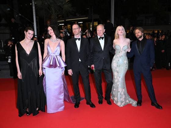 Cannes, 78th Cannes Film Festival 2025 - Evening 9, Red Carpet of the Film Sentimental Value Cannes, 78th Cannes Film Festival 2025 - Evening 9, Red Carpet of the Film Sentimental Value . In the photo Inga Ibsdotter Lilleaas, Renate Reinsve, Joachim Trier, Stellan Skarsgard, Elle Fanning, Anders Danielsen Lie and Juliette Schrameck Cannes France  Copyright: xIPA ABACAx