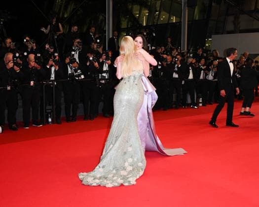 Cannes, 78th Cannes Film Festival 2025, Red Carpet Affeksjonsverdi (Sentimental Value) Cannes, 78th Cannes Film Festival 2025, Red Carpet Affeksjonsverdi (Sentimental Value) In the photo: Elle Fanning, Renate Reinsve Milan  Copyright: xIPA ABACAx