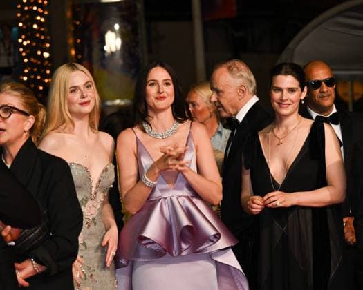 Cannes, 78th Cannes Film Festival 2025, Red Carpet Affeksjonsverdi (Sentimental Value) Cannes, 78th Cannes Film Festival 2025, Red Carpet Affeksjonsverdi (Sentimental Value) In the photo: Elle Fanning, Renate Reinsve Milan  Copyright: xIPA ABACAx