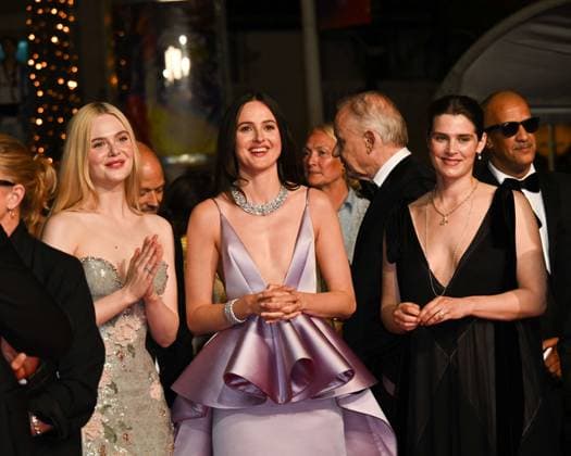 Cannes, 78th Cannes Film Festival 2025, Red Carpet Affeksjonsverdi (Sentimental Value) Cannes, 78th Cannes Film Festival 2025, Red Carpet Affeksjonsverdi (Sentimental Value) In the photo: Elle Fanning, Renate Reinsve Milan  Copyright: xIPA ABACAx