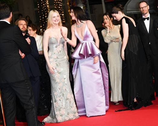 Cannes, 78th Cannes Film Festival 2025, Red Carpet Affeksjonsverdi (Sentimental Value) Cannes, 78th Cannes Film Festival 2025, Red Carpet Affeksjonsverdi (Sentimental Value) In the photo: Elle Fanning, Renate Reinsve Milan  Copyright: xIPA ABACAx