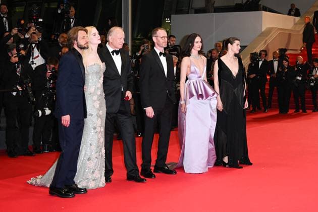 Cannes, 78th Cannes Film Festival 2025, Red Carpet Affeksjonsverdi (Sentimental Value) Cannes, 78th Cannes Film Festival 2025, Red Carpet Affeksjonsverdi (Sentimental Value) In the photo: Stellan Skarsgard, Renate Reinsve, Elle Fanning, Joachim Trier, Inga Ibsdotter Lilleaas Milan  Copyright: xIPA ABACAx