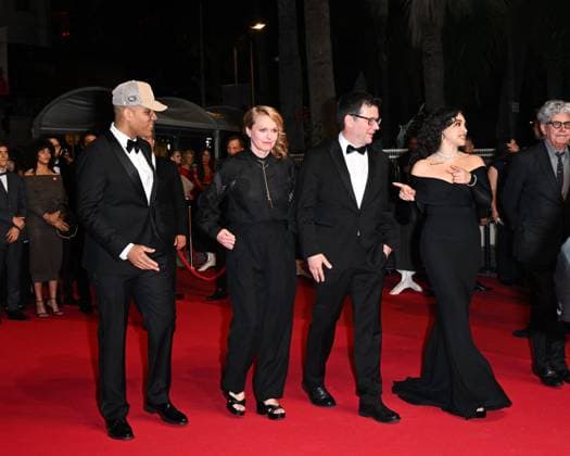 Cannes, 78th Cannes Film Festival 2025, Red Carpet Affeksjonsverdi (Sentimental Value) Cannes, 78th Cannes Film Festival 2025, Red Carpet Affeksjonsverdi (Sentimental Value) In the photo: Reinaldo Marcus Green, Maren Ade, Nebojöa Slijepcevic, José María Chema Prado Milan  Copyright: xIPA ABACAx