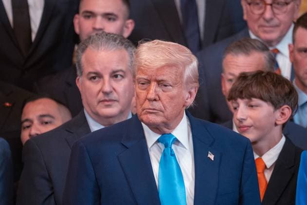 May 21, 2025, Washington, District of Columbia, USA: President DONALD TRUMP welcomes the University of Florida Gators National Champion basketball team to the East Room of the White House on May 21, 2025. Washington USA - ZUMAl312 20250521_znp_l312_039 Copyright: xAndrewxLeydenx
