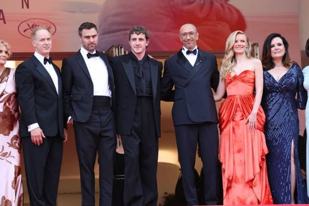 The History of Sound red carpet in Cannes Andrew Kortschak, Lisa Ciuffetti, Emma Canning, Alison Bartlett, Raphael Sbarge, Ben Shattuck, Paul Mescal, Oliver Hermanus, Hadley Robinson, Thà resa Van Graan, Zhang Xin and Sara Murphy the The History of Sound premiere during the The History of Sound premiere 78th Cannes Film Festival, France on 21 May 2025. CAP GOL GOL Cannes Cà te d Azur France Copyright: xRickxGold CapitalxPicturesx