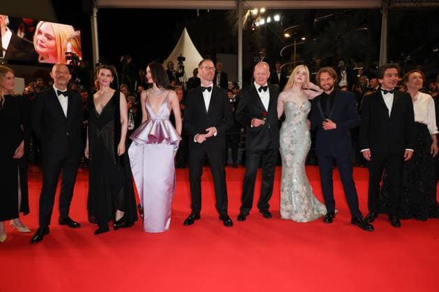 Affeksjonsverdi (Sentimental Value) Red Carpet at the 78th Annual Cannes Film Festival Anders Danielsen Lie, Elle Fanning, Stellan Skarsgard, Joachim Trier, Renate Reinsve and Inga Ibsdotter Lilleaas - Affeksjonsverdi (Sentimental Value) Red Carpet at the 78th Annual Cannes Film Festival in Cannes, France on May 21, 2025.  Copyright: x Chassery+Courdjix