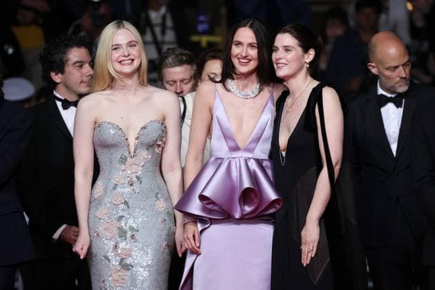 Affeksjonsverdi (Sentimental Value) Red Carpet at the 78th Annual Cannes Film Festival Elle Fanning, Renate Reinsve and Inga Ibsdotter Lilleaas - Affeksjonsverdi (Sentimental Value) Red Carpet at the 78th Annual Cannes Film Festival in Cannes, France on May 21, 2025.  Copyright: x Chassery+Courdjix