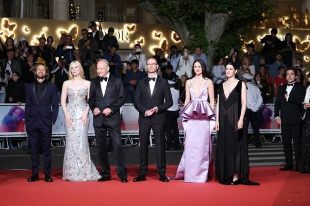 Affeksjonsverdi (Sentimental Value) Red Carpet at the 78th Annual Cannes Film Festival NathanaÃ«l Karmitz, Elle Fanning, Inga Ibsdotter Lilleaas, Renate Reinsve, Stellan Skarsgard, Joachim Trier and Eskil Vogt - Affeksjonsverdi (Sentimental Value) Red Carpet at the 78th Annual Cannes Film Festival in Cannes, France on May 21, 2025.  Copyright: x Chassery+Courdjix