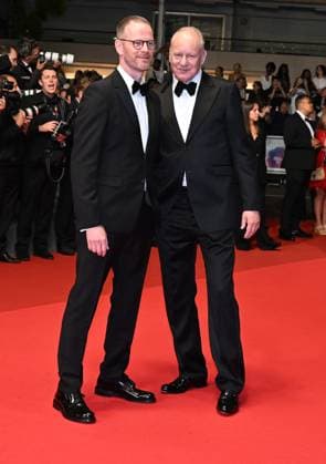 Entertainment Bilder des Tages Swedish actor Stellan Skarsgard and Norwegian director Joachim Trier attend the premiere of Sentimental Value at the 78th Cannes Film Festival in Cannes, France on Wednesday May 21, 2025.  CAN20250521147 RUNExHELLESTAD