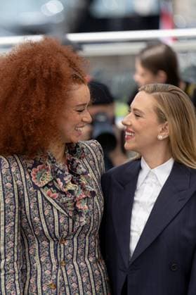 Eleanor The Great , Photocall in Cannes, 21 05 2025 Cannes, France 21 5 2024 Erin Kellyman, Scarlett Johansson during the photocall for Eleanor The Great during the 78 Cannes International Film Festival The film festival takes place from May 13 to 24, 2025 Cannes Palais des Festivals et des Congres Provence Alpes Cote d Azur France Copyright: xChristianxEnderx