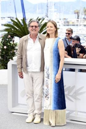 Daniel Auteuil and Jodie Foster at the A Private Life Photocall in Cannes on 21 05 2025