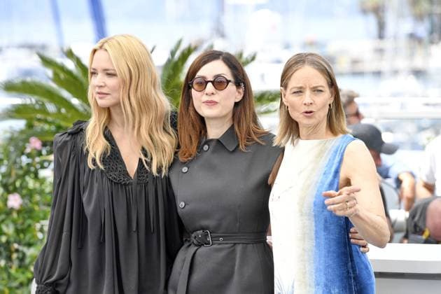 Rebecca Zlotowski and Jodie Foster at the A Private Life Photocall in Cannes on 21 05 2025