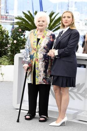 June Squibb and Scarlett Johansson at the Eleanor the Great Photocall in Cannes on 21 05 2025