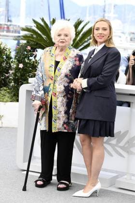 June Squibb and Scarlett Johansson at the Eleanor the Great Photocall in Cannes on 21 05 2025
