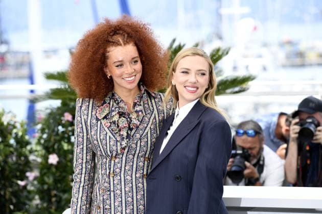 Erin Kellyman and Scarlett Johansson at the Eleanor the Great Photocall in Cannes on 21 05 2025