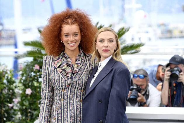 Erin Kellyman and Scarlett Johansson at the Eleanor the Great Photocall in Cannes on 21 05 2025