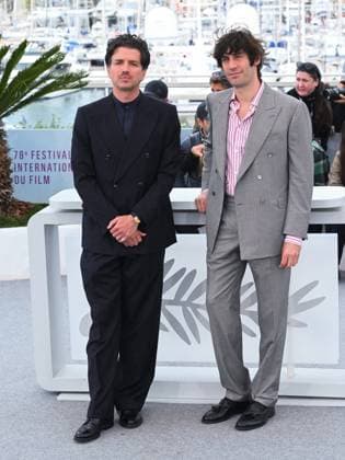 Internationale Filmfestspiele von Cannes, Testa o Croce - Heads or Tails Photocall Cannes, 78th Cannes Film Festival 2025 - day 10 - photocall of the film Heads or Tails? Cannes, 78th Cannes Film Festival 2025 - day 10 - photocall of the film Testa O Croce? In the photo: Alessio Rigo de Righi and Matteo Zoppis Cannes Italy  Copyright: xIPA ABACAx