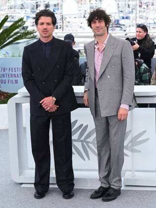 Internationale Filmfestspiele von Cannes, Testa o Croce - Heads or Tails Photocall Cannes, 78th Cannes Film Festival 2025 - day 10 - photocall of the film Heads or Tails? Cannes, 78th Cannes Film Festival 2025 - day 10 - photocall of the film Testa O Croce? In the photo: Alessio Rigo de Righi and Matteo Zoppis Cannes Italy  Copyright: xIPA ABACAx