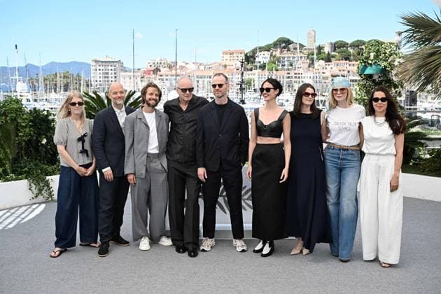 RECORD DATE NOT STATED Cannes - Affeksjonsverdi Photocall Anders Danielsen Lie, Inga Ibsdotter Lilleaas, Joachim Trier, Renate Reinsve, Stellan Skarsgard and Elle Fanning posing at the Affeksjonsverdi (Sentimental Value) photocall in Cannes, France, on May 22, 2025, as part of the Competition of the 78th Cannes Film Festival. Photo by David Niviere ABACAPRESS.COM Cannes France  Copyright: xNivierexDavid ABACAPRESS.COMx