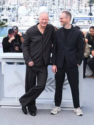 Cannes, 78th Cannes Film Festival 2025 - day 10 - photocall of the film Affeksjonsverdi (Sentimental Value) Cannes, 78th Cannes Film Festival 2025 - day 10 - photocall of the film Affeksjonsverdi (Sentimental Value) In the photo: Stellan Skarsgard and Joachim Trier Cannes Italy  Copyright: xIPA ABACAx