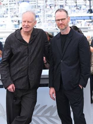 Cannes, 78th Cannes Film Festival 2025 - day 10 - photocall of the film Affeksjonsverdi (Sentimental Value) Cannes, 78th Cannes Film Festival 2025 - day 10 - photocall of the film Affeksjonsverdi (Sentimental Value) In the photo: Stellan Skarsgard and Joachim Trier Cannes Italy  Copyright: xIPA ABACAx