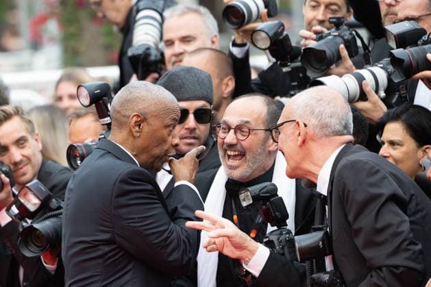 78. Internationalen Filmfestspiele von Cannes 2025 Cannes, Frankreich - 19.5.2024: Denzel Washington und Fotografen während des - Highest 2 Lowest - Roten Teppichs während der 78. Internationalen Filmfestspiele von Cannes. Die 78. Internationalen Filmfestspiele von Cannes finden vom 13. bis 24. Mai 2025 statt. Provence-Alpes-Cote d Azur