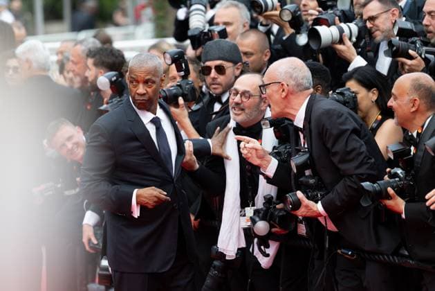 78. Internationalen Filmfestspiele von Cannes 2025 Cannes, Frankreich - 19.5.2024: Denzel Washington und Fotografen während des - Highest 2 Lowest - Roten Teppichs während der 78. Internationalen Filmfestspiele von Cannes. Die 78. Internationalen Filmfestspiele von Cannes finden vom 13. bis 24. Mai 2025 statt. Provence-Alpes-Cote d Azur